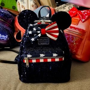 Americana Loungefly Backpack- sequins